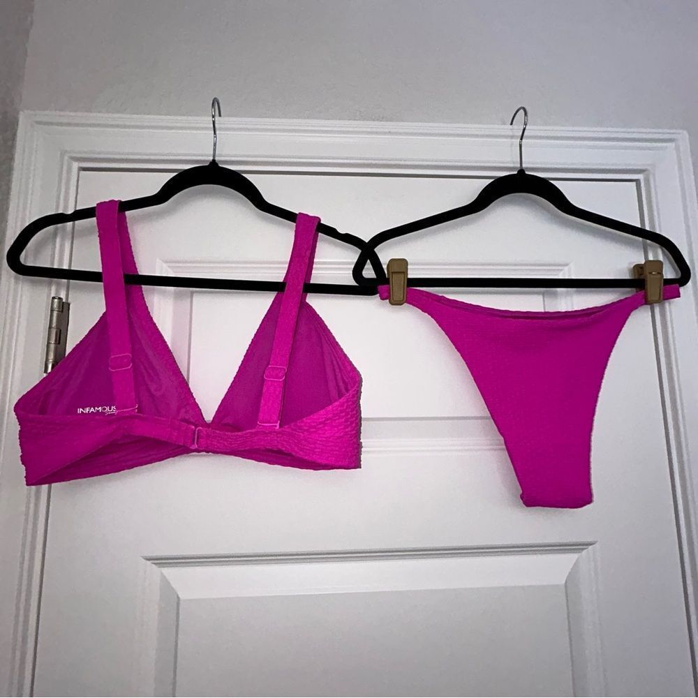 Infamous Swim Cheeky Thong 2 Pc. Swimsuit Bikini Set - Picture 8 of 8